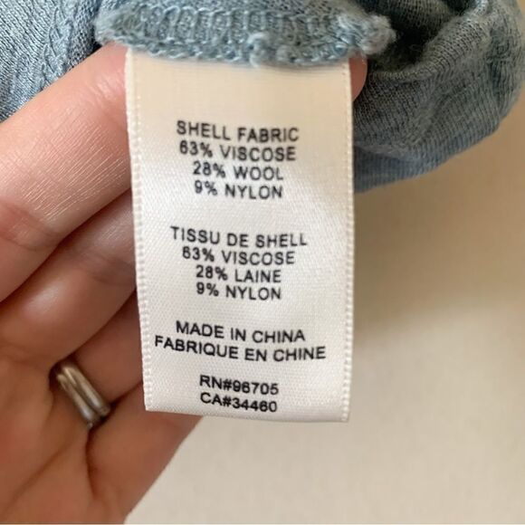 Rebecca Taylor Melange Wool Blend Ruffle Top in Glacier - Picture 5 of 8